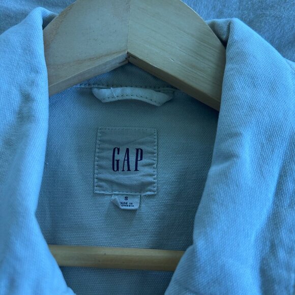 Vintage Gap Womens Beige Utility Jacket With Front Pockets & Button Closure - Si - Picture 3 of 9